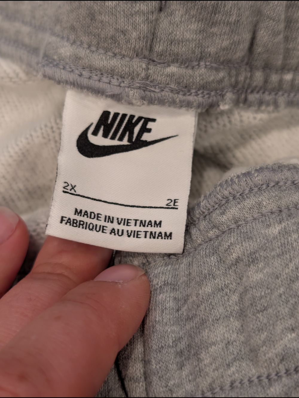 NWT Nike Sportswear Club Fleece Mid-Rise Joggers Grey Heather 2X DV5085-063 - Picture 3 of 4